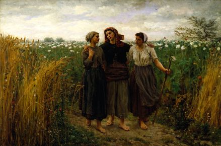 Jules Adolphe Aimé Louis Breton - Returning from the Fields (A scene that would have been common in Hardy's time). This image is in the public domain, thanks to the Walters Art Museum.